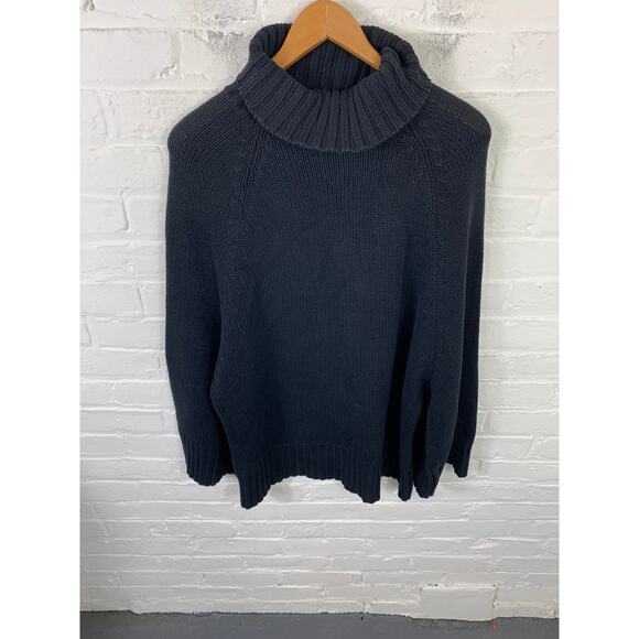 525 America Women's Stella Turtleneck Sweater Long Sleeves in Dark Blue Size L - Picture 1 of 5